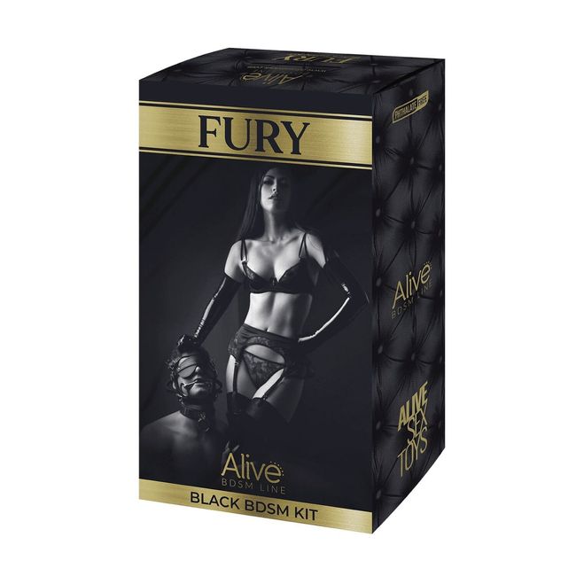 Набір для BDSM Alive FURY Black BDSM Kit Чорний SO6324 фото