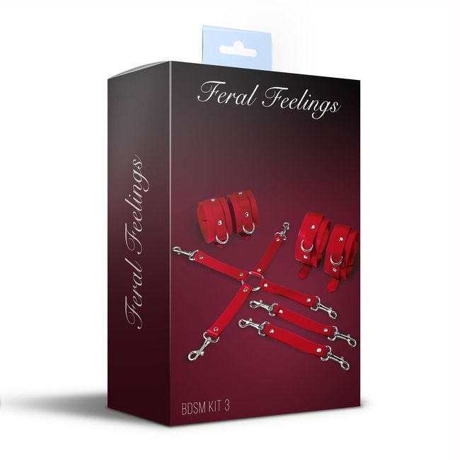 Набір Feral Feelings BDSM Kit 3, наручники, поножі, конектор SO8270 фото
