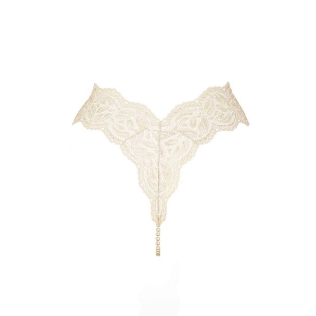 Мереживні еротичні стрінги з перлами Bracli Picos Paris PSI01L фото