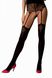 Passion TI112 Stockings and Garters Effect Tights (60/20 den) with Gold Trim, Black, 1, 2, 1/2