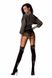 Passion TI112 Stockings and Garters Effect Tights (60/20 den) with Gold Trim, Black, 1, 2, 1/2