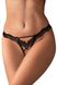 Obsessive Bravelle Slit Panties, Black, S, M, S/M