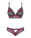 Lace set Obsessive Tulia set Black-raspberry L/XL