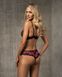 Lace set Obsessive Tulia set Black-raspberry L/XL