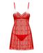 Красивая сорочка babydoll со стрингами Obsessive Claussica Красная M/L 96203 фото 5