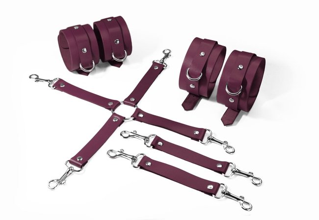 Набір Feral Feelings BDSM Kit 3, наручники, поножі, конектор SO8271 фото