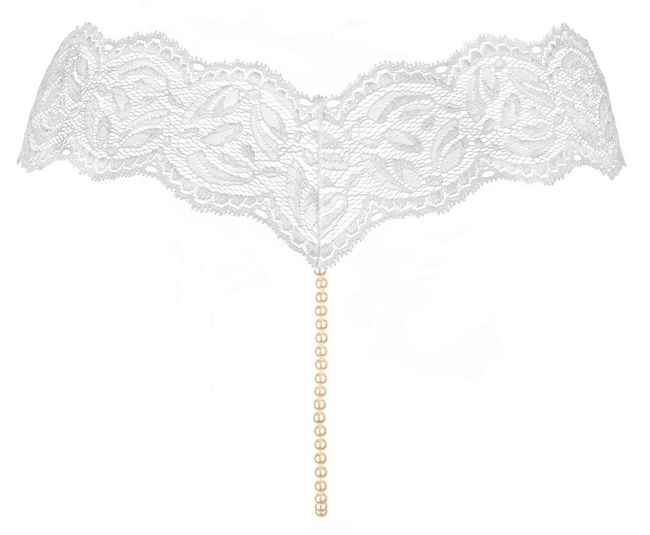 Сексуальні мереживні стрінги з перлами Bracli Classic Pearl Paris CLW001 фото
