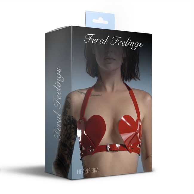 Бюстгальтер Сердце Feral Feelings Hearts Bra Красный One Size SO9311 фото