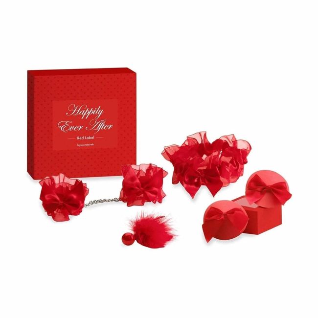 Gift set Bijoux Indiscrets Happily Ever After Label 4 accessories, Red, ONE SIZE, ONE SIZE