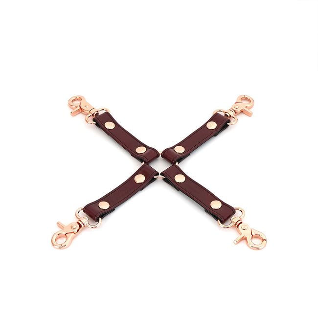 Leather Cross Liebe Seele Wine Red Hogtie, Бордовый