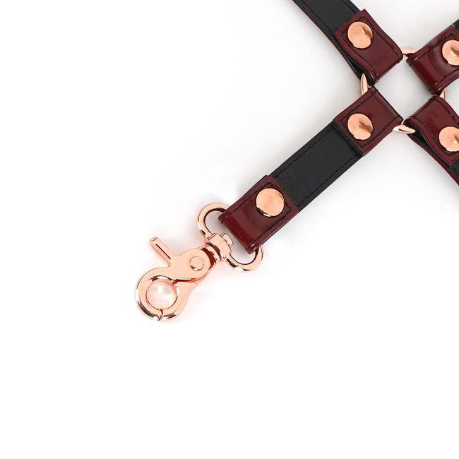 Leather Cross Liebe Seele Wine Red Hogtie, Бордовый