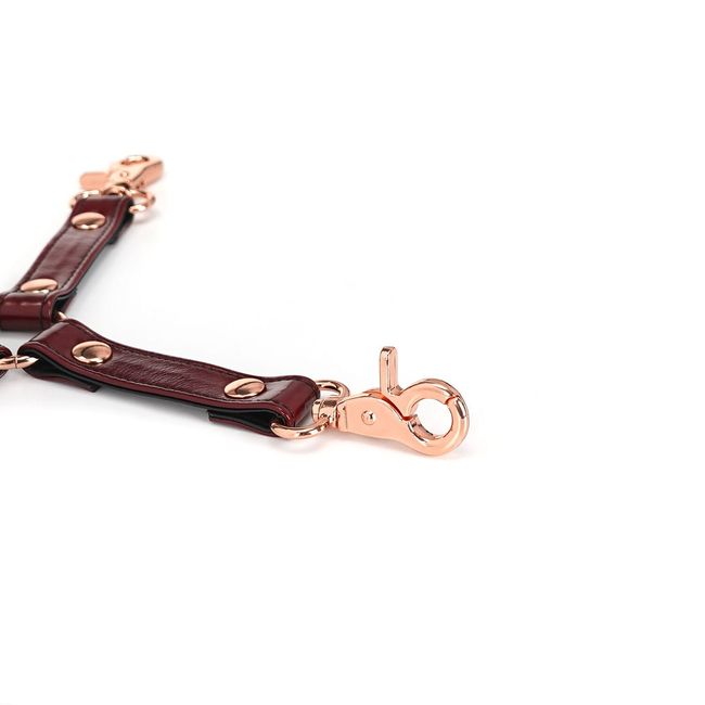 Leather Cross Liebe Seele Wine Red Hogtie, Бордовый