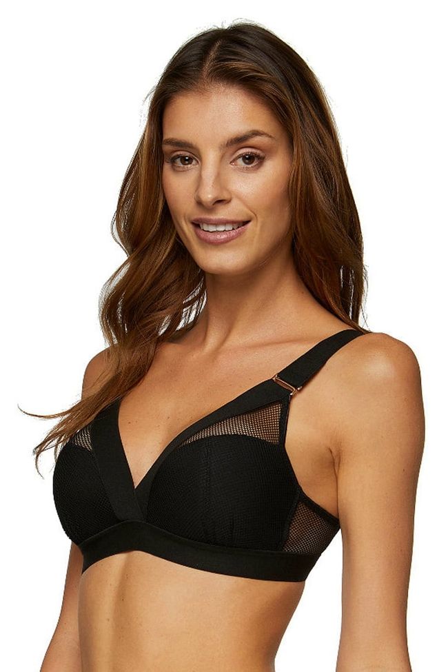 Bra with soft cup without wires Kinga Lara WB-748 Black 80B