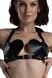 Бюстгальтер Сердце кожаный Feral Feelings Hearts Bra Черный One Size SO9414 фото 1