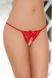 Thong panties with a slit Softline G-String 2427 with a bow, Red, S, M, L, S/M/L