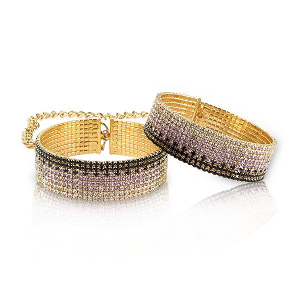 Лакшери наручники-браслеты с кристаллами в подарочной упаковке Rianne S: Diamond Cuffs SO3873 фото