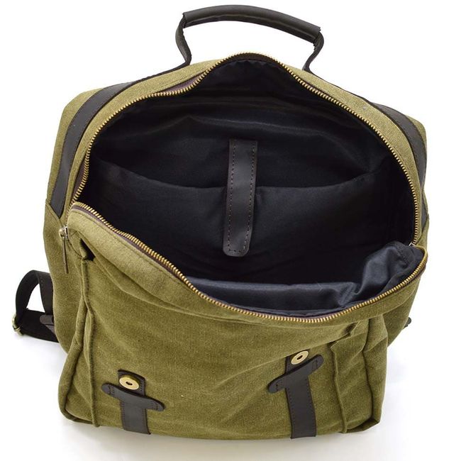 Сумка рюкзак для ноутбука з канвасу TARWA RBs-3420, Хакі