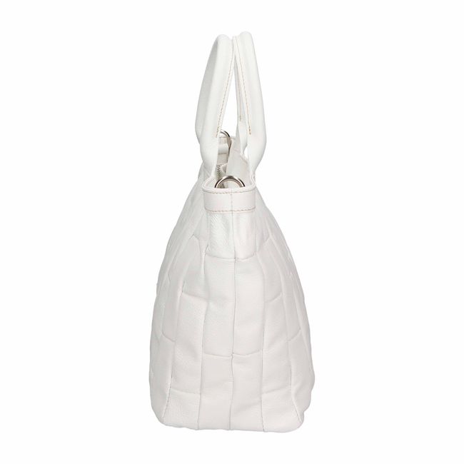 Велика шкіряна сумка шоппер Italian Bags san0084 san0084_white фото