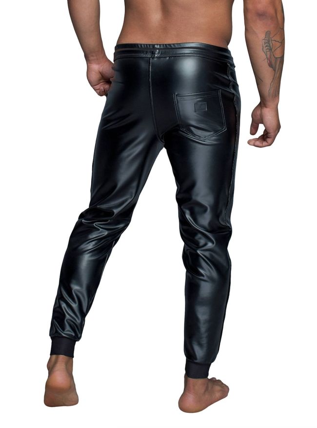 Men's treggings Noir Handmade H063 Powerwetlook treggings, Black, 3XL, 3XL